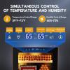 imageTylza 35L Humidor Cabinet 300 Counts Electric Humidors with Humidity amp Temperature Control Removable Spanish Cedar Wood Drawer LED Light Touch Control Humidors with Safety Lock Gift for Men50L Leather