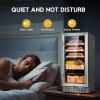 imageTylza 35L Humidor Cabinet 300 Counts Electric Humidors with Humidity amp Temperature Control Removable Spanish Cedar Wood Drawer LED Light Touch Control Humidors with Safety Lock Gift for Men88L