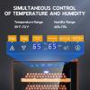 imageTylza 35L Humidor Cabinet 300 Counts Electric Humidors with Humidity amp Temperature Control Removable Spanish Cedar Wood Drawer LED Light Touch Control Humidors with Safety Lock Gift for Men70L Leather