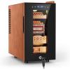 imageTylza 35L Humidor Cabinet 300 Counts Electric Humidors with Humidity amp Temperature Control Removable Spanish Cedar Wood Drawer LED Light Touch Control Humidors with Safety Lock Gift for Men25L Leather
