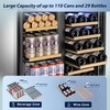 image:imageTylza 15 Inch Wine Fridge 30 Bottles Dual Zone Wine Cooler Refrigerator Undercounter or Freestanding 4065F Wine Cabinet with Tempered Glass Door Wine Cooler for Home Kitchen Bar30 Dual Zone Wine Beverage Cooler Black