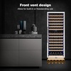 image:imageTylza 15 Inch Wine Fridge 30 Bottles Dual Zone Wine Cooler Refrigerator Undercounter or Freestanding 4065F Wine Cabinet with Tempered Glass Door Wine Cooler for Home Kitchen Bar24 Wine Cooler 180 Bottles Dual Zone