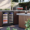 image:imageTylza 15 Inch Wine Fridge 30 Bottles Dual Zone Wine Cooler Refrigerator Undercounter or Freestanding 4065F Wine Cabinet with Tempered Glass Door Wine Cooler for Home Kitchen Bar30 Dual Zone Wine Beverage Cooler Black