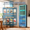 image:imageTylza 15 Inch Wine Fridge 30 Bottles Dual Zone Wine Cooler Refrigerator Undercounter or Freestanding 4065F Wine Cabinet with Tempered Glass Door Wine Cooler for Home Kitchen Bar135 Cu Ft 24 Dual Zone Wine Beverage Cooler