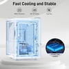 image:imageTylza 15 Inch Wine Fridge 30 Bottles Dual Zone Wine Cooler Refrigerator Undercounter or Freestanding 4065F Wine Cabinet with Tempered Glass Door Wine Cooler for Home Kitchen Bar17 24 Bottles Wine Cooler Black