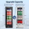 image:imageTylza 15 Inch Wine Fridge 30 Bottles Dual Zone Wine Cooler Refrigerator Undercounter or Freestanding 4065F Wine Cabinet with Tempered Glass Door Wine Cooler for Home Kitchen Bar24 Dual Zone Wine Beverage Cooler Black
