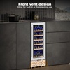 image:imageTylza 15 Inch Wine Fridge 30 Bottles Dual Zone Wine Cooler Refrigerator Undercounter or Freestanding 4065F Wine Cabinet with Tempered Glass Door Wine Cooler for Home Kitchen Bar12 18 Bottles Wine Refrigerator