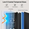 image:imageTylza 15 Inch Wine Fridge 30 Bottles Dual Zone Wine Cooler Refrigerator Undercounter or Freestanding 4065F Wine Cabinet with Tempered Glass Door Wine Cooler for Home Kitchen Bar11 12 Bottles Wine Cooler Black