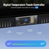 image:imageTylza 15 Inch Wine Fridge 30 Bottles Dual Zone Wine Cooler Refrigerator Undercounter or Freestanding 4065F Wine Cabinet with Tempered Glass Door Wine Cooler for Home Kitchen Bar312L Back Bar Cooler BlackThree Door