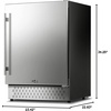 image:imageTylza 15 Inch Wine Fridge 30 Bottles Dual Zone Wine Cooler Refrigerator Undercounter or Freestanding 4065F Wine Cabinet with Tempered Glass Door Wine Cooler for Home Kitchen Bar24 Outdoor Beverage Refrigerator