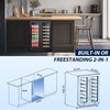 image:imageTylza 15 Inch Wine Fridge 30 Bottles Dual Zone Wine Cooler Refrigerator Undercounter or Freestanding 4065F Wine Cabinet with Tempered Glass Door Wine Cooler for Home Kitchen Bar24 Dual Zone Wine Beverage Cooler Black