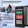 image:imageTylza 15 Inch Wine Fridge 30 Bottles Dual Zone Wine Cooler Refrigerator Undercounter or Freestanding 4065F Wine Cabinet with Tempered Glass Door Wine Cooler for Home Kitchen Bar15 Beverage Cooler BlackGlass Door