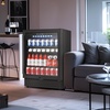 image:imageTylza 15 Inch Wine Fridge 30 Bottles Dual Zone Wine Cooler Refrigerator Undercounter or Freestanding 4065F Wine Cabinet with Tempered Glass Door Wine Cooler for Home Kitchen Bar24 Beverage Cooler BlackGlass Door