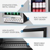 image:imageTylza 15 Inch Wine Fridge 30 Bottles Dual Zone Wine Cooler Refrigerator Undercounter or Freestanding 4065F Wine Cabinet with Tempered Glass Door Wine Cooler for Home Kitchen Bar15 Beverage CoolerGlass Door