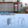 image:imageTylza 15 Inch Wine Fridge 30 Bottles Dual Zone Wine Cooler Refrigerator Undercounter or Freestanding 4065F Wine Cabinet with Tempered Glass Door Wine Cooler for Home Kitchen Bar15 Beverage Cooler BlackGlass Door
