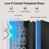 image:imageTylza 15 Inch Wine Fridge 30 Bottles Dual Zone Wine Cooler Refrigerator Undercounter or Freestanding 4065F Wine Cabinet with Tempered Glass Door Wine Cooler for Home Kitchen Bar14 18 Bottles Wine Cooler Black