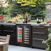 image:imageTylza 15 Inch Wine Fridge 30 Bottles Dual Zone Wine Cooler Refrigerator Undercounter or Freestanding 4065F Wine Cabinet with Tempered Glass Door Wine Cooler for Home Kitchen Bar24 Dual Zone Wine Beverage Cooler Black