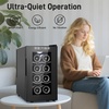 image:imageTylza 15 Inch Wine Fridge 30 Bottles Dual Zone Wine Cooler Refrigerator Undercounter or Freestanding 4065F Wine Cabinet with Tempered Glass Door Wine Cooler for Home Kitchen Bar10 8 Bottles Wine Cooler Black