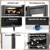 image:imageTylza 15 Inch Wine Fridge 30 Bottles Dual Zone Wine Cooler Refrigerator Undercounter or Freestanding 4065F Wine Cabinet with Tempered Glass Door Wine Cooler for Home Kitchen Bar14 18 Bottles Wine Cooler Black