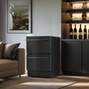 image:imageTylza 15 Inch Wine Fridge 30 Bottles Dual Zone Wine Cooler Refrigerator Undercounter or Freestanding 4065F Wine Cabinet with Tempered Glass Door Wine Cooler for Home Kitchen Bar24 Outdoor Dual Drawers Cooler Black
