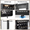 image:imageTylza 15 Inch Wine Fridge 30 Bottles Dual Zone Wine Cooler Refrigerator Undercounter or Freestanding 4065F Wine Cabinet with Tempered Glass Door Wine Cooler for Home Kitchen Bar17 24 Bottles Wine Cooler Black