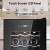image:imageTylza 15 Inch Wine Fridge 30 Bottles Dual Zone Wine Cooler Refrigerator Undercounter or Freestanding 4065F Wine Cabinet with Tempered Glass Door Wine Cooler for Home Kitchen Bar14 18 Bottles Wine Cooler Black