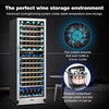 image:imageTylza 15 Inch Wine Fridge 30 Bottles Dual Zone Wine Cooler Refrigerator Undercounter or Freestanding 4065F Wine Cabinet with Tempered Glass Door Wine Cooler for Home Kitchen Bar24 Wine Cooler 180 Bottles Dual Zone
