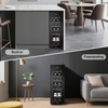 image:imageTylza 15 Inch Wine Fridge 30 Bottles Dual Zone Wine Cooler Refrigerator Undercounter or Freestanding 4065F Wine Cabinet with Tempered Glass Door Wine Cooler for Home Kitchen Bar11 12 Bottles Wine Cooler Black