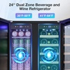 image:imageTylza Wine Fridge 15 30 Bottles Wine Cooler Refrigerator Undercounter or Freestanding Removable Shelves 4065F Wine Cabinet with Double Glass Door Wine Cooler for Home Kitchen Bar24 Outdoor Wine and Beverage Cooler