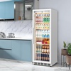 image:imageTylza Wine Fridge 15 30 Bottles Wine Cooler Refrigerator Undercounter or Freestanding Removable Shelves 4065F Wine Cabinet with Double Glass Door Wine Cooler for Home Kitchen Bar6575H Beverage Cooler WhiteGlass Door