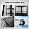image:imageTylza Wine Fridge 15 30 Bottles Wine Cooler Refrigerator Undercounter or Freestanding Removable Shelves 4065F Wine Cabinet with Double Glass Door Wine Cooler for Home Kitchen Bar35 CuFt Display Case