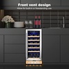 image:imageTylza Wine Fridge 15 30 Bottles Wine Cooler Refrigerator Undercounter or Freestanding Removable Shelves 4065F Wine Cabinet with Double Glass Door Wine Cooler for Home Kitchen Bar15 30 Bottles Wine Fridge