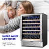 image:imageTylza Wine Fridge 15 30 Bottles Wine Cooler Refrigerator Undercounter or Freestanding Removable Shelves 4065F Wine Cabinet with Double Glass Door Wine Cooler for Home Kitchen Bar24 Wine Cooler Single Zone