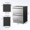 image:imageTylza Wine Fridge 15 30 Bottles Wine Cooler Refrigerator Undercounter or Freestanding Removable Shelves 4065F Wine Cabinet with Double Glass Door Wine Cooler for Home Kitchen Bar24 Outdoor Dual Drawers Cooler