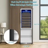 image:imageTylza Wine Fridge 15 30 Bottles Wine Cooler Refrigerator Undercounter or Freestanding Removable Shelves 4065F Wine Cabinet with Double Glass Door Wine Cooler for Home Kitchen Bar1342 Cu Ft Dual Drawers Wine Beverage Cooler