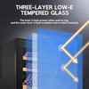image:imageTylza Wine Fridge 15 30 Bottles Wine Cooler Refrigerator Undercounter or Freestanding Removable Shelves 4065F Wine Cabinet with Double Glass Door Wine Cooler for Home Kitchen Bar70L Cooler