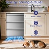 image:imageTylza Wine Fridge 15 30 Bottles Wine Cooler Refrigerator Undercounter or Freestanding Removable Shelves 4065F Wine Cabinet with Double Glass Door Wine Cooler for Home Kitchen Bar3 Drawers 24 Outdoor Beverage Refrigerator