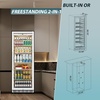 image:imageTylza Wine Fridge 15 30 Bottles Wine Cooler Refrigerator Undercounter or Freestanding Removable Shelves 4065F Wine Cabinet with Double Glass Door Wine Cooler for Home Kitchen Bar6575H Beverage Cooler WhiteGlass Door