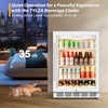 image:imageTylza Wine Fridge 15 30 Bottles Wine Cooler Refrigerator Undercounter or Freestanding Removable Shelves 4065F Wine Cabinet with Double Glass Door Wine Cooler for Home Kitchen Bar24 Beverage Cooler WhiteGlass Door