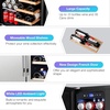 image:imageTylza Wine Fridge 15 30 Bottles Wine Cooler Refrigerator Undercounter or Freestanding Removable Shelves 4065F Wine Cabinet with Double Glass Door Wine Cooler for Home Kitchen Bar24 Outdoor Wine and Beverage Cooler
