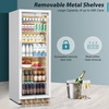 image:imageTylza Wine Fridge 15 30 Bottles Wine Cooler Refrigerator Undercounter or Freestanding Removable Shelves 4065F Wine Cabinet with Double Glass Door Wine Cooler for Home Kitchen Bar6575H Beverage Cooler WhiteGlass Door
