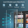 image:imageTylza Wine Fridge 15 30 Bottles Wine Cooler Refrigerator Undercounter or Freestanding Removable Shelves 4065F Wine Cabinet with Double Glass Door Wine Cooler for Home Kitchen Bar72 Cu Ft BlackDouble Door
