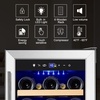 image:imageTylza Wine Fridge 15 30 Bottles Wine Cooler Refrigerator Undercounter or Freestanding Removable Shelves 4065F Wine Cabinet with Double Glass Door Wine Cooler for Home Kitchen Bar15 30 Bottles Wine Fridge