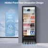 image:imageTylza Wine Fridge 15 30 Bottles Wine Cooler Refrigerator Undercounter or Freestanding Removable Shelves 4065F Wine Cabinet with Double Glass Door Wine Cooler for Home Kitchen Bar350L Commercial Display FridgeSingle Door