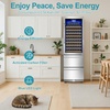 image:imageTylza Wine Fridge 15 30 Bottles Wine Cooler Refrigerator Undercounter or Freestanding Removable Shelves 4065F Wine Cabinet with Double Glass Door Wine Cooler for Home Kitchen Bar1342 Cu Ft Dual Drawers Wine Beverage Cooler