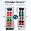 image:imageTylza Wine Fridge 15 30 Bottles Wine Cooler Refrigerator Undercounter or Freestanding Removable Shelves 4065F Wine Cabinet with Double Glass Door Wine Cooler for Home Kitchen BarUpgrade 24 Dual Zone Wine Beverage Cooler