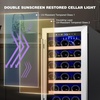 image:imageTylza Wine Fridge 15 30 Bottles Wine Cooler Refrigerator Undercounter or Freestanding Removable Shelves 4065F Wine Cabinet with Double Glass Door Wine Cooler for Home Kitchen Bar15 30 Bottles Wine Fridge