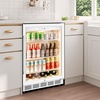 image:imageTylza Wine Fridge 15 30 Bottles Wine Cooler Refrigerator Undercounter or Freestanding Removable Shelves 4065F Wine Cabinet with Double Glass Door Wine Cooler for Home Kitchen Bar24 Beverage Cooler WhiteGlass Door