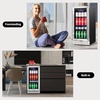 image:imageTylza Wine Fridge 15 30 Bottles Wine Cooler Refrigerator Undercounter or Freestanding Removable Shelves 4065F Wine Cabinet with Double Glass Door Wine Cooler for Home Kitchen Bar15 Beverage CoolerGlass Door