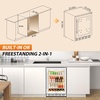 image:imageTylza Wine Fridge 15 30 Bottles Wine Cooler Refrigerator Undercounter or Freestanding Removable Shelves 4065F Wine Cabinet with Double Glass Door Wine Cooler for Home Kitchen Bar24 Beverage Cooler WhiteGlass Door